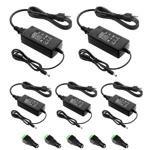 ALITOVE Fuente de alimentación de 12 V 5 A, adaptador de corriente de 12 voltios, 60 W, 100 ~ 240 V CA a CC 12 V, convertidor de controlador LED,