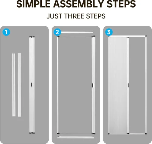 Miniatura 4 de MaKefeile Puerta celular plegable de acordeón sin perforaciones para puertas celulares, puertas correderas para dormitorios, pasillos, divisores