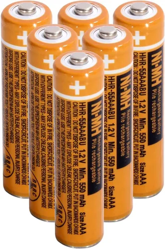 Miniatura 9 de NI-MH - Batería recargable AAA de 1,2 V, 550 mAh, paquete de 4 baterías AAA hhr-55aaabu para teléfonos inalámbricos Panasonic, controles remotos