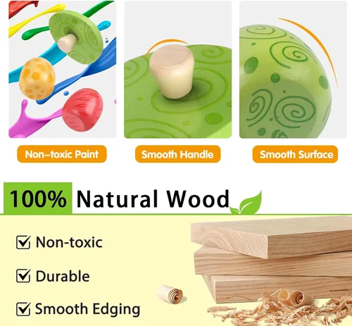 Miniatura 4 de Juguetes Montessori para niños de 6 meses, juguetes de madera para bebés de 6, 7, 8, 9 meses de edad, juguete de bola de huevo de dinosaurio