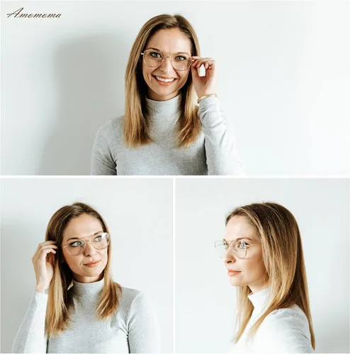Miniatura 2 de Paquete de 3 lentes de lectura retro estilo aviador para hombres y mujeres, diseño cuadrado de moda, bloqueo de luz azul, para lectura