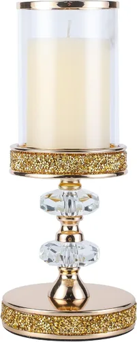 Portavelas de pilar, candelabros de cristal para bodas, fiestas, eventos, Navidad, decoración del hogar, centros de mesa CH028D (M)