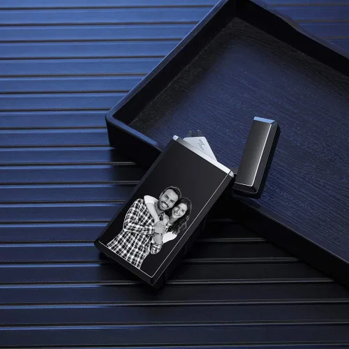 Miniatura 4 de Fortheday Encendedor eléctrico personalizado para hombres, encendedor grabado personalizado con encendedores recargables por USB para el día