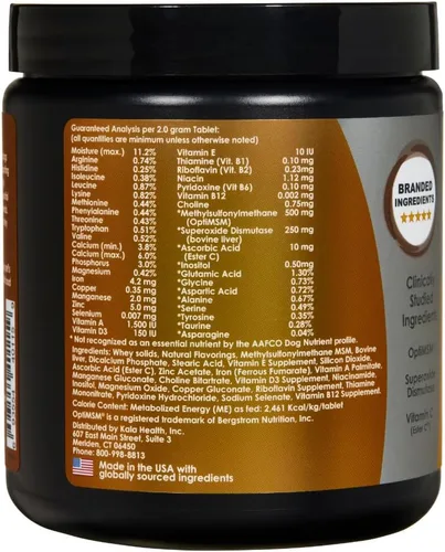 Miniatura 2 de Multivitamínico senior para perros – 150 tabletas con MSM, superóxido dismutasa, vitamina C y 19 nutrientes esenciales – Apoya la salud