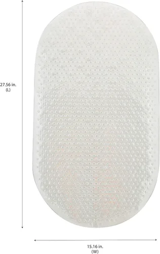 Miniatura 3 de Bath Bliss Paquete de 2 tapetes de ducha para bañera, tapete de baño antideslizante, base de ventosa, agujeros de drenaje, seguridad, holográfico