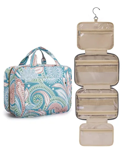 Miniatura 8 de Bolsa de viaje con gancho para colgar, resistente al agua, organizador de cosméticos, bolsa de viaje para accesorios, champú, contenedor