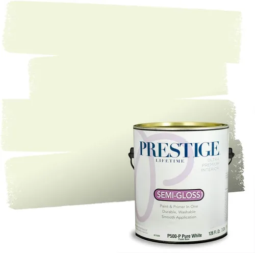 Miniatura 230 de PRESTIGE Pinturas Pintura interior e imprimación en uno, 1 galón, cáscara de huevo, aventura