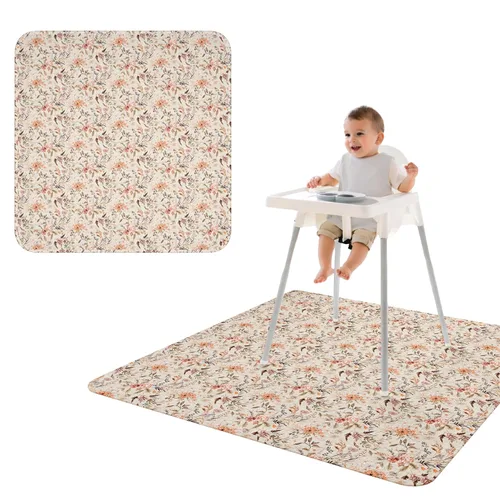 Miniatura 31 de BapronBaby Adventure Awaits - Tapete impermeable para debajo de sillas altas, suelos, mesas, tiempo de juego o artes y manualidades, lavable a