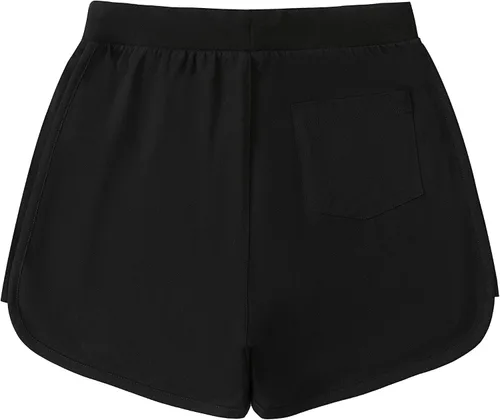 Miniatura 2 de Pantalones cortos de algodón para correr para niñas con cordón y bolsillos, ropa de entrenamiento para niñas de 3 a 12 años