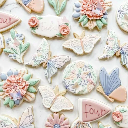 Miniatura 7 de Juego de 3 cortadores de galletas de mariposa, cortador de acero inoxidable para fiestas temáticas, baby shower, boda, primavera, vacaciones