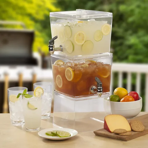 Miniatura 2 de CreativeWare Dispensador de bebidas apilable de 2 unidades de 1.5 galones