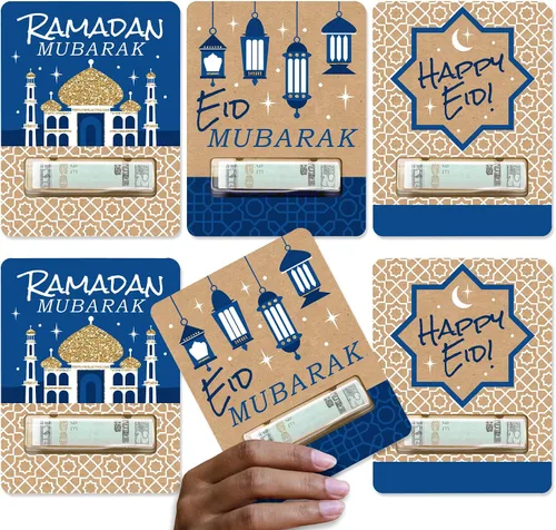 Miniatura 9 de Big Dot of Happiness Ramadán - DIY Eid Mubarak Party Money Holder Gift - Cash Cake