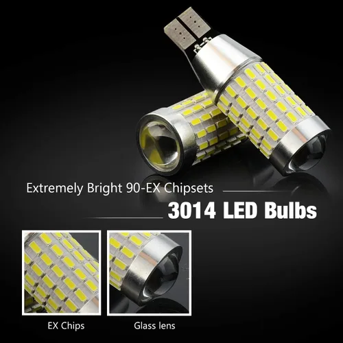 Miniatura 3 de bombillas LED con conjunto de chips 921 912 90-EX, 360 grados de brillo, extremadamente brillosas para luces de retroceso. Blanco, Xenón