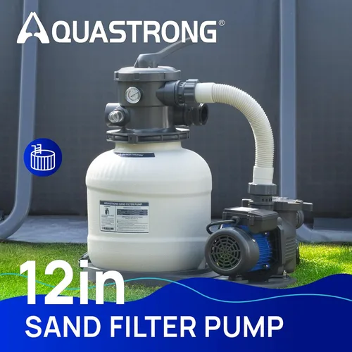 Miniatura 2 de AQUASTRONG Bomba de filtro de arena para piscina sobre el suelo, bomba de piscina de 1/2 HP sobre el suelo 2500 GPH para piscinas de hasta 9000