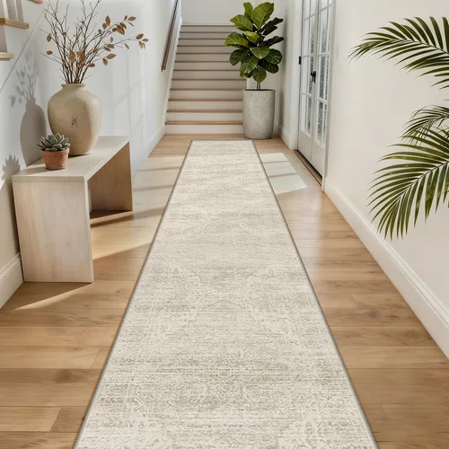 Miniatura 30 de Alfombras para pasillos antideslizantes 2x8, alfombra de pasillo moderna lavable para entrada, alfombra de piso suave resistente a manchas para Gris