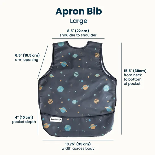 Miniatura 4 de Tiny Twinkle - Babero a prueba de desordenes para bebés varones Babero impermeable para niños pequeños para comer Delantal para bebé para Space