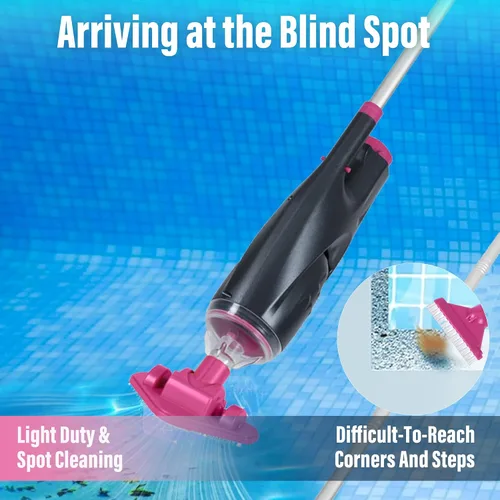Miniatura 5 de Aspiradora de piscina de mano inalámbrica para bañera de hidromasaje, spa y piscinas pequeñas, tiempo de funcionamiento de hasta 90 minutos