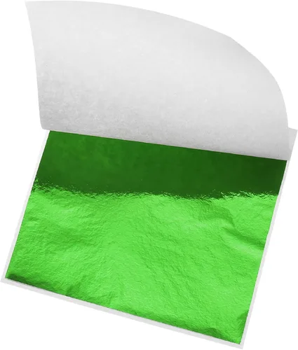 Miniatura 13 de MECCANIXITY Hoja de hoja dorada, papel de hoja negra, 3.3 x 3.1 pulgadas para decoración artística, esculturas, pintura, paquete de 100