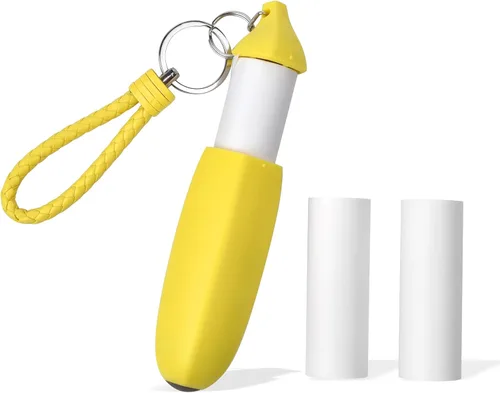Rodillo de pelusa portátil de plátano, diseño único y adorable, portátil y conveniente para resolver el incómodo pelo de mascotas en la ropa (1