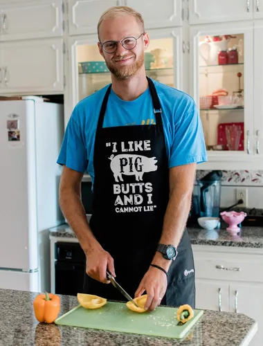 Miniatura 3 de ApronMen - Funny Apron For Men - BBQ Gifts for Men & Unique Gifts for Fathers - Mens Aprons for Grilling Me gustan las colillas de cerdo