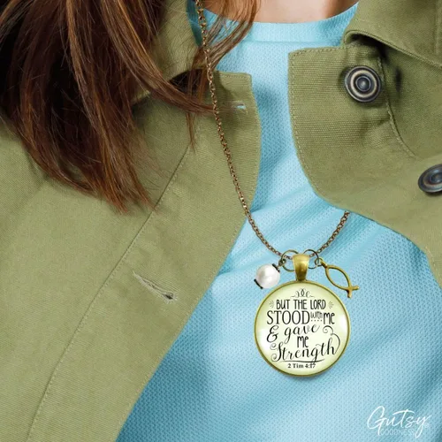 Miniatura 44 de Gutsy Goodness Faith He Cares - Collares hechos a mano con mensaje para mujer cristiana