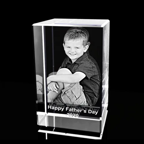 Miniatura 7 de Cristal grabado con foto 3D personalizada (corazón grande (4.92 x 4.33 x 2.3 pulgadas)