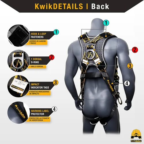 Miniatura 4 de KwikSafety - Fall Protection Safety Harness - Construction & Roofing Fall Arrest Safety Harnesses - ANSI OSHA Compliant