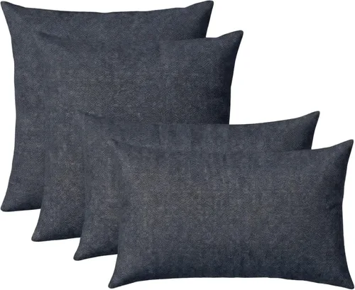 Miniatura 20 de RSH DECOR: Sunbrella Juego de 4 almohadas lumbares y cuadradas 20 x 12 pulgadas y 17 x 17 pulgadas Tela resistente al agua y a la decoloración