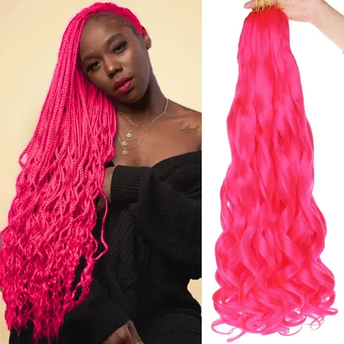 Miniatura 30 de Unionbeauty - Cabello rizado francés trenzado de 10 pulgadas, trenzas rizadas estilo Bob francés, cabello de ganchillo, 8 paquetes de trenzas