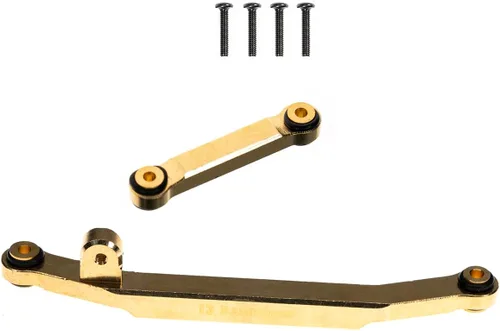 Miniatura 6 de Eslabones de dirección de latón para FCX24, juego de varillas de dirección para FMS FCX24, apto para 1/24 RC Crawler Car FCX24 Power Wagon Butcher