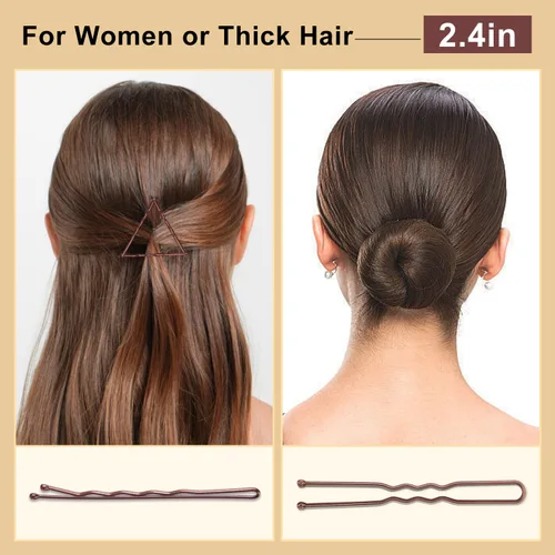 Miniatura 5 de TsMADDTs Bobby Pins - Horquillas para el pelo en forma de U para moños de ballet para mujeres y niñas con caja de almacenamiento, 2.4 pulgadas y 2