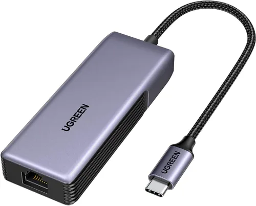 UGREEN Adaptador USB C a Ethernet 5Gb, Adaptador Ethernet para Laptop, de Aluminio con Diseño Térmico, Tipo C (Compatible con Thunderbolt 5/4/3) a