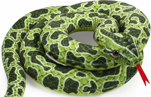 Miniatura 9 de Romart Animales de peluche de serpiente Cobra de 67 pulgadas, gran juguete de peluche realista de Cobra, animales de peluche gigantes y realistas