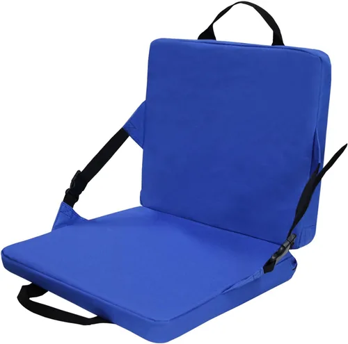 Miniatura 11 de Asientos de estadio con soporte para respaldo, cojín plegable para silla para interiores y exteriores, cojín portátil con respaldo, cojín de silla