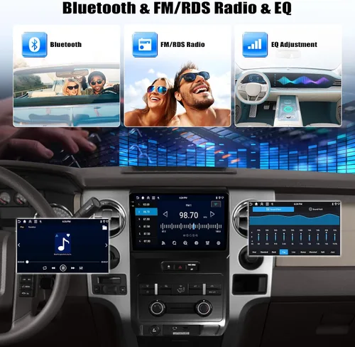 Miniatura 4 de 4G+64G Android 15 Estéreo para coche para Ford F150 2009-2012 con Carplay inalámbrico Android Auto, 9 pulgadas pantalla táctil Incell Radio coche 4