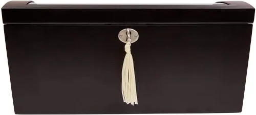 Miniatura 3 de Mele Co Royce - Caja de madera con tapa de cristal de bloqueo personalizada para relojes y accesorios