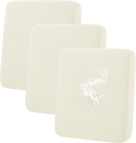 Miniatura 19 de hyha Fundas impermeables para cojines de sofá para mascotas, funda antideslizante para asiento de sofá para perros lavable, tela de jacquard Gris