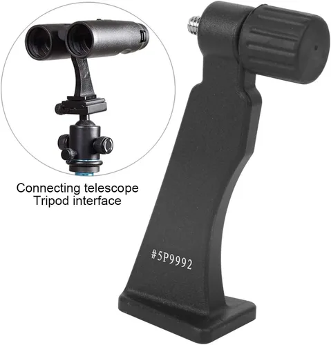 Miniatura 2 de 214 Adaptador de trípode binocular, soporte de adaptador binocular de metal, tornillo de 1/4 pulgadas, accesorio de conexión para telescopio