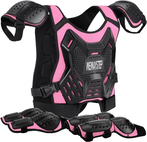 Miniatura 12 de Protector de Pecho para Bicicleta de Tierra para Niños - Chaleco de Armadura de Motocicleta Motocross con Rodilleras y Coderas - Traje de Protección