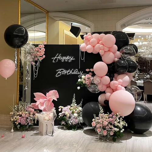 Miniatura 7 de KALOR Globos negros de 12 pulgadas, 0.11 oz/100 globos gruesos, globos de látex mate para fiestas de cumpleaños, decoraciones de boda, despedida