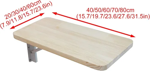 Miniatura 7 de Mesa plegable montada en la pared, mesa plegable de hojas abatibles, para espacios pequeños, escritorio, oficina, hogar, cocina, mesa de comedor