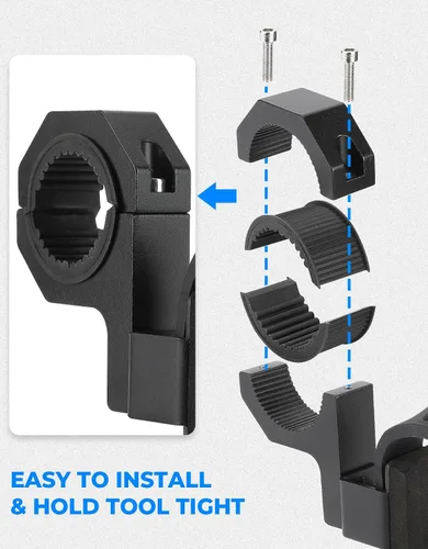 Miniatura 5 de KEMIMOTO Portaherramientas de caza para UTV, soporte para barra enrollable, soporte para pala, soporte para arco, compatible con barras enrollables