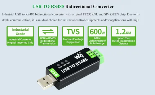 Miniatura 2 de 2PCS Industrial USB a RS485 Convertidor bidireccional Placa Adaptadora con Original FT232RNL y SP485EEN Chip Comunicación Rápida hasta 0.7 mi