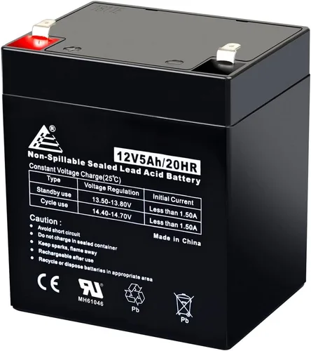Miniatura 9 de Paquete de 10: 12V 5AH VRLA AGM 12V 5AH Batería recargable para LiftMaster 485LM/Craftsman 53918/Chamberlain 4228 Abrepuertas de garaje, alarma