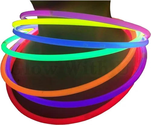 Collares Glow Sticks Bulk, al por mayor, 100 collares brillantes de 22 pulgadas + 100 pulseras brillantes ¡gratis! Colores brillantes que duran 8-12