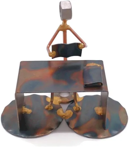 Miniatura 5 de Figura de arte de metal coleccionable de hombre maestro, accesorios de escritorio, trofeo, regalo de jefe, decoración de oficina, profesional