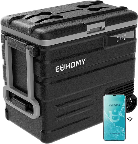 Miniatura 14 de Euhomy - Refrigerador de 12 voltios, 59QT (55L), control de aplicación de refrigerador de 12V, enfriador eléctrico de 12/24V CC 110-240V CA