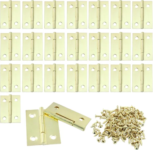Miniatura 29 de Murtenze Paquete de 12 Bisagras de Puerta de 2.5 Pulgadas, Bisagras de Armario, Bisagras de Bronce Rojo, Bisagras de Cojinete de Bola, Bisagras