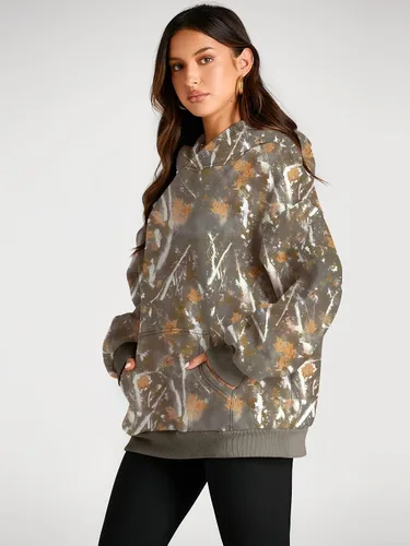 Miniatura 199 de Trendy Queen - Sudaderas extragrandes con capucha para mujer, suéteres de manga larga, sin botones, de vellón, de otoño, ropa de invierno