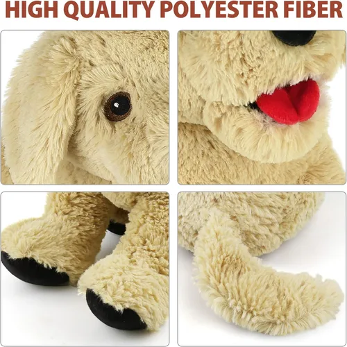 Miniatura 5 de LotFancy Animales de peluche de perros, 12 pulgadas, tiernos animales de peluche Golden Retriever, juguete de peluche de cachorro sentado, regalo